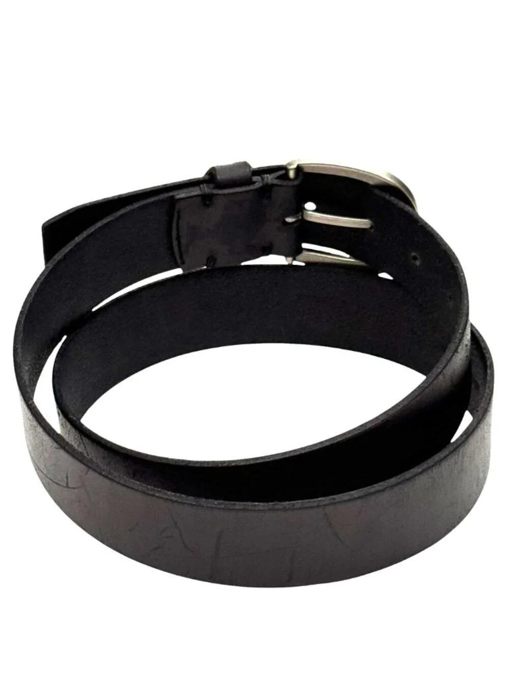 Frye Women's Leather Belt Silver Buckle & Studs Espresso Brown Metallic Size M